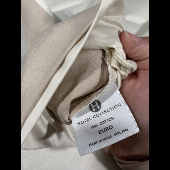 NIB Hotel Collection Contrast Flange (1) European Sham in 2 Tone Pear - Picture 7 of 12